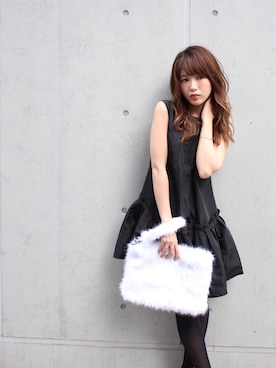 「MICOAMERI（ミコアメリ）のアイテム（ワンピース）」を使った、舟山久美子♡くみっきーさん（レディース・155cm）の秋コーディネート