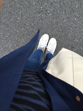 「G-SHOCK」｜「アイテム（ステンカラーコート）」を使った、リトルミイさん（レディース・161cm）の春コーディネート