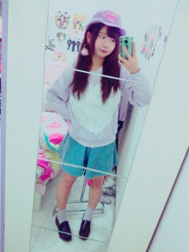 「BUBBLES（バブルス）のアイテム（パーカー）」を使った、💘kikinoaibakunn💘さん（レディース・156cm）の冬コーディネート