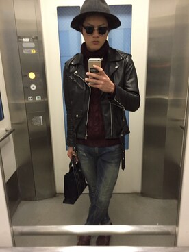 「NOのアイテム（帽子）」を使った、Y.a.s.さん（メンズ・172cm）の秋コーディネート