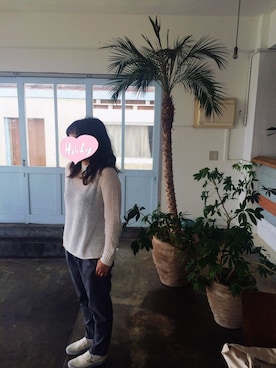 「グレーパンツ」｜ちゃみさん（レディース・154cm）の春コーディネート