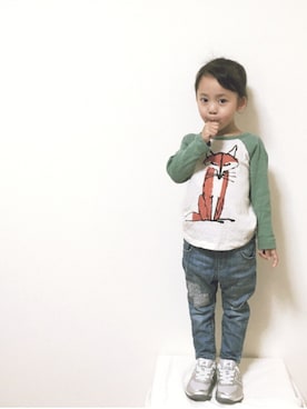 「bobochoses」｜「アイテム（オールインワン・サロペット）」を使った、Yさん（キッズ・100cm）の春コーディネート