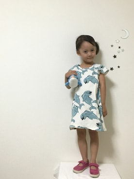 「Cienta（シエンタ）のアイテム（バレエシューズ）」を使った、Yさん（キッズ・100cm）の夏コーディネート
