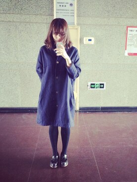 「PULL&BEAR（プルアンドベア）のアイテム（モカシン/デッキシューズ）」を使った、Xeeda さん（レディース・172cm）の秋コーディネート