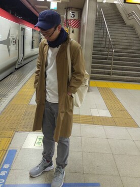 「PAR ICI（パーリッシィ）のアイテム（ジャケット/アウター）」を使った、farrattiさん（メンズ・172cm）の秋コーディネート