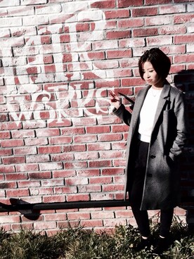 「アイテム（ブーティ）」を使った、あいさん（レディース・155cm・30代）の冬コーディネート