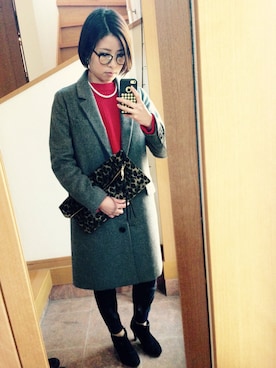 「アイテム（クラッチバッグ）」を使った、あいさん（レディース・155cm・30代）の冬コーディネート
