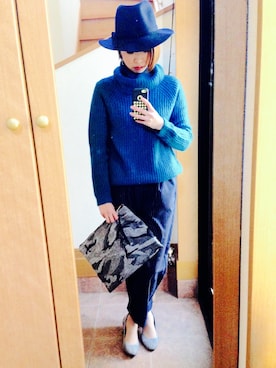 「アイテム（クラッチバッグ）」を使った、あいさん（レディース・155cm・30代）の冬コーディネート