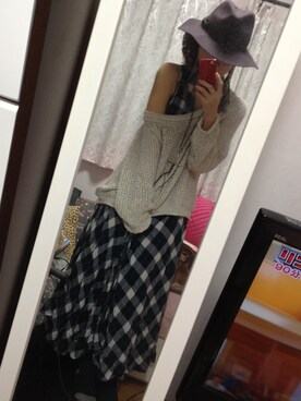 「FREE PEOPLE（フリーピープル）のknit（ニット/セーター、ベージュ系）」を使った、Kaoriさん（レディース・162cm）の春コーディネート