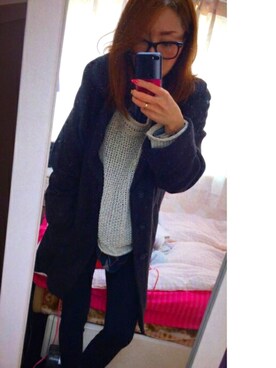 「FREE PEOPLE（フリーピープル）のknit（ニット/セーター、ベージュ系）」を使った、Kaoriさん（レディース・162cm）の春コーディネート