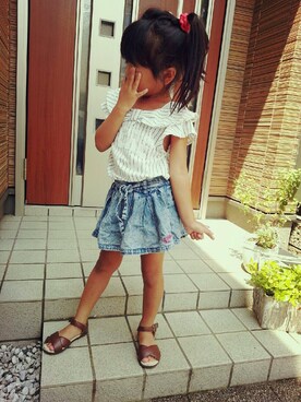 「しまむらコーデ」｜Ｒeeenaさん（キッズ・100cm）の夏コーディネート