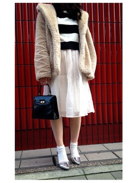 「LOVE」｜「アイテム（その他アウター）」を使った、CHIAKIさん（レディース・158cm）の春コーディネート