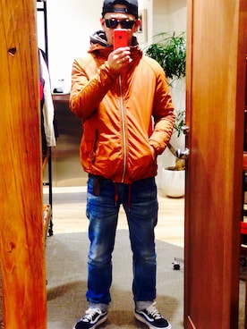 「テーパードデニム」｜YoutaWさん（メンズ・170cm）の冬コーディネート