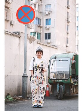 「coordinate」｜「アイテム（サロペット/オーバーオール）」を使った、脆皮儿さん（レディース・159cm）の春コーディネート