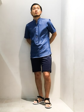 「junhashimoto（ジュンハシモト）のアイテム」を使った、AkihikoItoさん（メンズ・178cm）の夏コーディネート