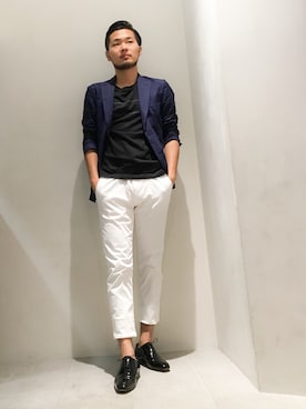 「junhashimoto（ジュンハシモト）のアイテム」を使った、AkihikoItoさん（メンズ・178cm）の夏コーディネート