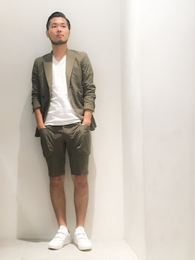 「junhashimoto（ジュンハシモト）のアイテム」を使った、AkihikoItoさん（メンズ・178cm）の夏コーディネート