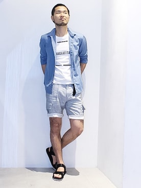 「junhashimoto（ジュンハシモト）のアイテム」を使った、AkihikoItoさん（メンズ・178cm）の夏コーディネート