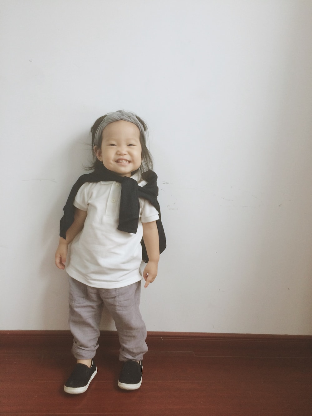 「kids、1歳、女の子、夏、ZARA、無印良品」｜「無印良品のアイテム（ポロシャツ、ホワイト系）」を使った、千尋さん（キッズ・74cm）の夏コーディネートの1枚目の写真