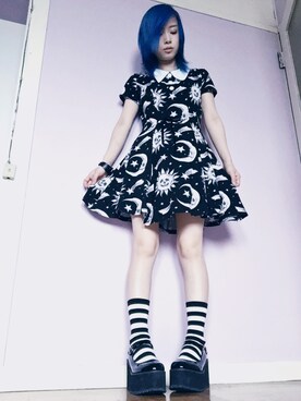 「KILL STAR（キルスター）のアイテム（ワンピース/ドレス）」を使った、うどんさん（レディース・143cm）の夏コーディネート