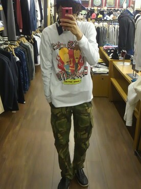 「キャップ（キャップ、ブルー系）」を使った、りょーじさん（メンズ・173cm）の春コーディネート