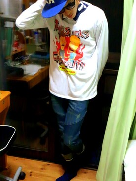 「WEGO（ウィゴー）のWEGO/USAラインソックス（ソックス/靴下、その他）」を使った、りょーじさん（メンズ・173cm）の春コーディネート