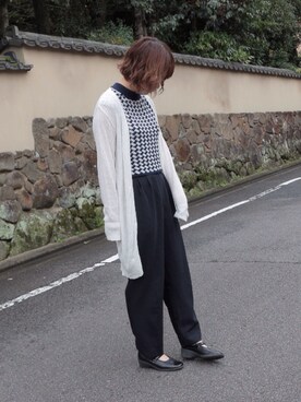 「ノースリーブニット」｜「アイテム（ミリタリージャケット）」を使った、ぴっぴさん（レディース・153cm）の秋コーディネート