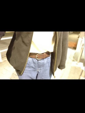 「NICE CLAUP（ナイスクラップ）のアイテム（その他アウター）」を使った、ゆみさん（レディース・161cm）の冬コーディネート
