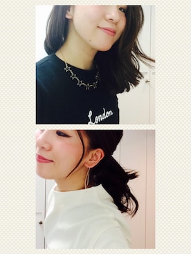 「アイテム（ピアス（両耳用））」を使った、しおさきえり(ladiance代官山)さん（レディース・162cm・20代）の春コーディネート