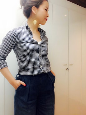 「アイテム（ピアス（両耳用））」を使った、しおさきえり(ladiance代官山)さん（レディース・162cm・20代）の春コーディネート