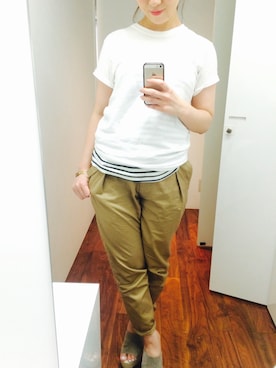 「MILLER（ミラー）のアイテム」を使った、しおさきえり(ladiance代官山)さん（レディース・162cm）の夏コーディネート