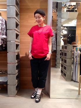 「アイテム（パンツ）」を使った、クスノセ  さん（レディース・159cm）の春コーディネート