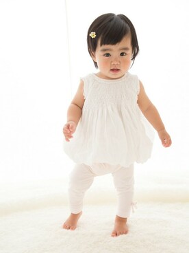 「How to Kiss a Frog（ハウトゥキスアフロッグ）のアイテム」を使った、Wonder apartmentさん（キッズ・69cm）の春コーディネート