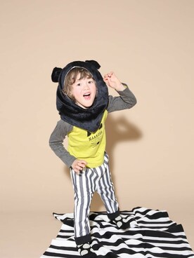 「maarook（マルーク）のアイテム（帽子）」を使った、Wonder apartmentさん（キッズ・110cm）の秋コーディネート