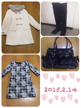 「MISCH MASCH（ミッシュマッシュ）のアイテム（ダッフルコート）」を使った、Hisay☺さん（レディース・156cm）の春コーディネート