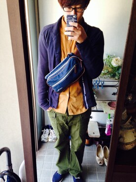 たにたにさん（メンズ・177cm）の春コーディネート