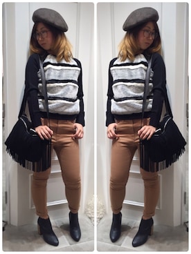 「アイテム（ハンチング/ベレー帽、ベージュ系）」を使った、YOKOさん（メンズ・160cm）の夏コーディネート