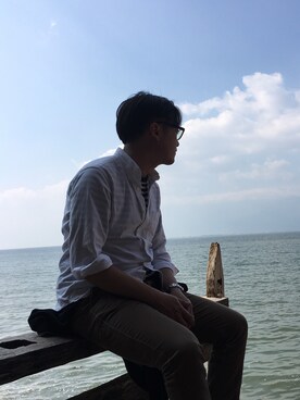 「:CHOCOOLATEのアイテム（スウェット）」を使った、gooさん（メンズ・176cm）の春コーディネート