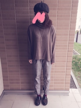「JOURNAL STANDARD relume（ジャーナルスタンダード　レリューム）のアイテム（ハンチング/ベレー帽）」を使った、mayuさん（レディース・156cm）の秋コーディネート