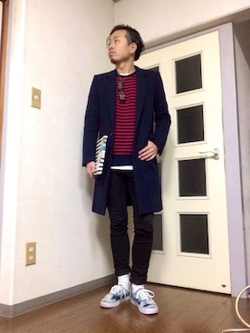「JOHN LAWRENCE SULLIVAN（ジョンローレンスサリバン）のアイテム（その他アウター）」を使った、84ersさん（メンズ・174cm）の冬コーディネート