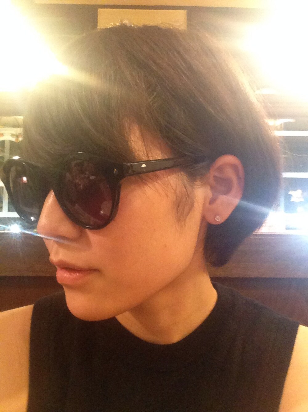 「contego eyewearのアイテム（サングラス、ブラック系）」を使った、shionさん（メンズ・162cm）の夏コーディネートの1枚目の写真
