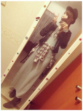 「BLACK BY MOUSSY（ブラックバイマウジー）のアイテム（ライダースジャケット）」を使った、Rikuuü🎈さん（レディース・165cm）の秋コーディネート