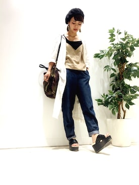 「chico_（チコ）のアイテム（パンツ）」を使った、R子さん（レディース・151cm）の夏コーディネート