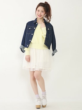 「one after another NICE CLAUP（ワンアフターアナザーナイスクラップ）のアイテム（ブーティ）」を使った、ricacoさん（レディース・158cm）の冬コーディネート