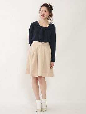 「ボウタイ」｜ricacoさん（レディース・158cm）の冬コーディネート