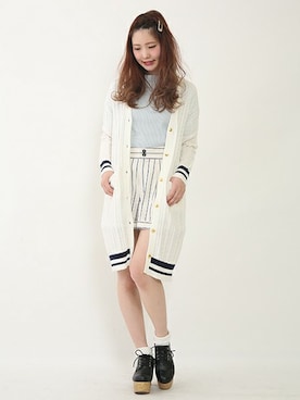 「one after another NICE CLAUP（ワンアフターアナザーナイスクラップ）のアイテム（ブーティ）」を使った、ricacoさん（レディース・158cm）の春コーディネート