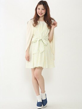 「キャンバスシューズ」｜「アイテム（ワンピース/ドレス）」を使った、ricacoさん（レディース・158cm）の春コーディネート