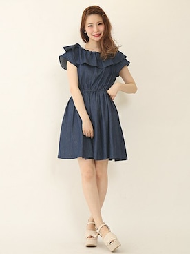 「厚底」｜ricacoさん（レディース・158cm）の夏コーディネート