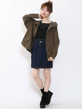「ウエストイン」｜「アイテム（ブルゾン）」を使った、ricacoさん（レディース・158cm）の秋コーディネート