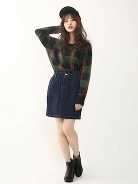 「one after another NICE CLAUP（ワンアフターアナザーナイスクラップ）のアイテム」を使った、ricacoさん（レディース・158cm）の冬コーディネート